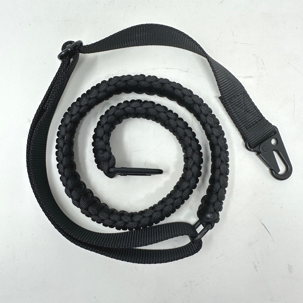 Topbright 2 Point Rifle Sling Black 550 Paracord HK Style Clips Tactical